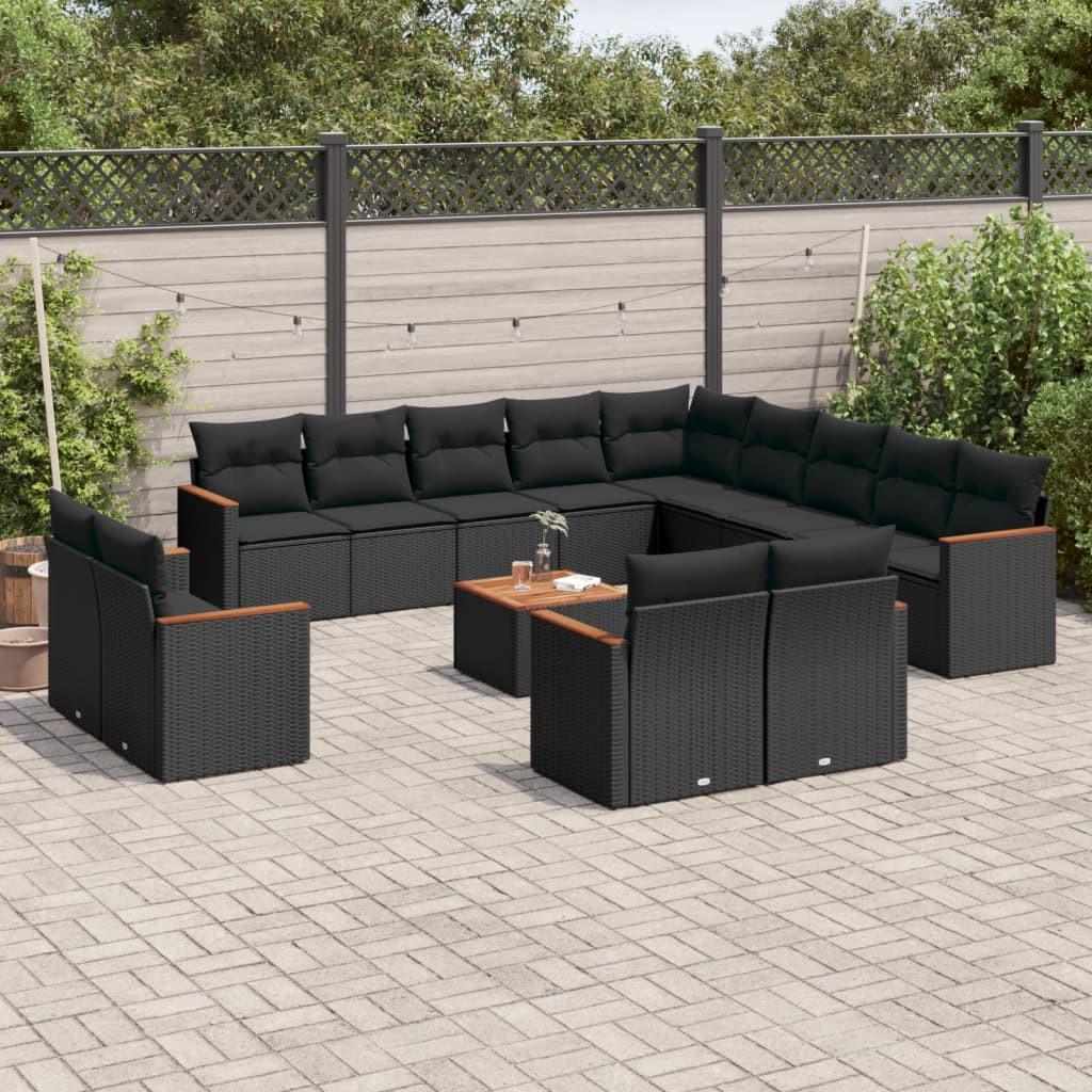 VidaXL set divano da giardino Polirattan  