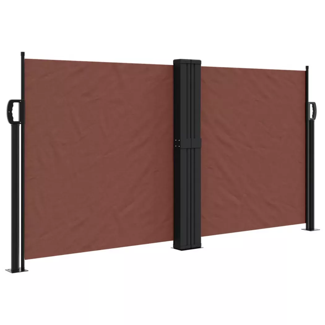 VidaXL - tenda da sole laterale retrattile, One Size, Marrone