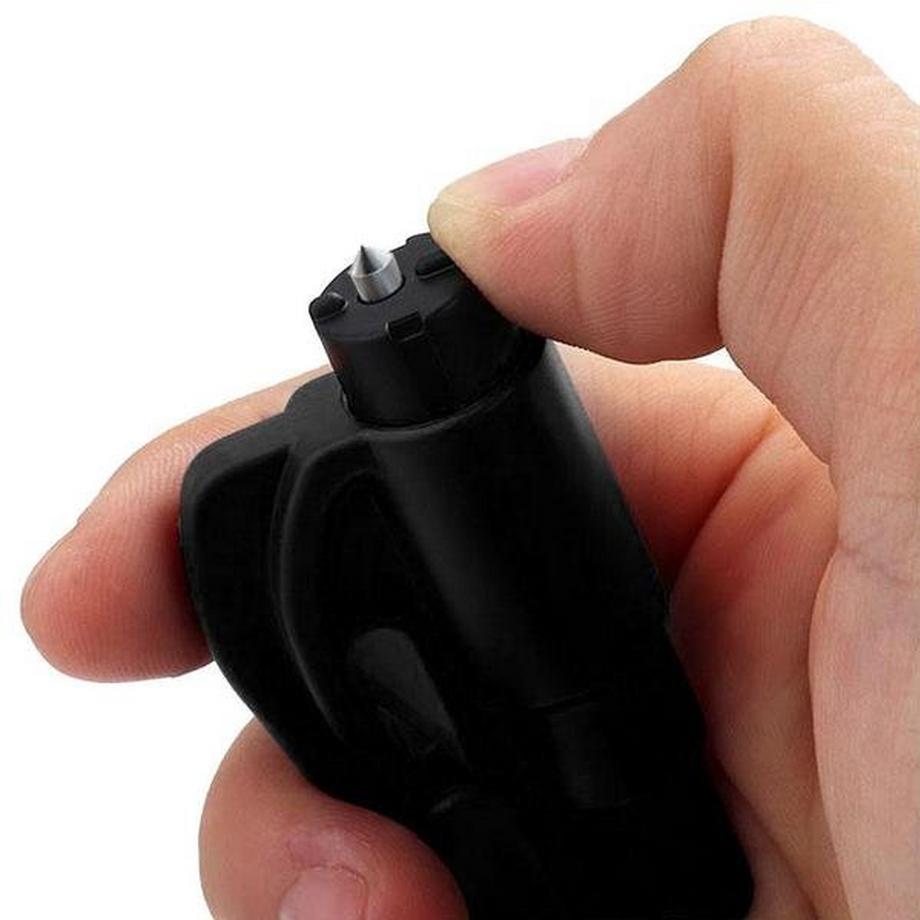 eStore  Mini-Nothammer mit Messer - Schwarz 