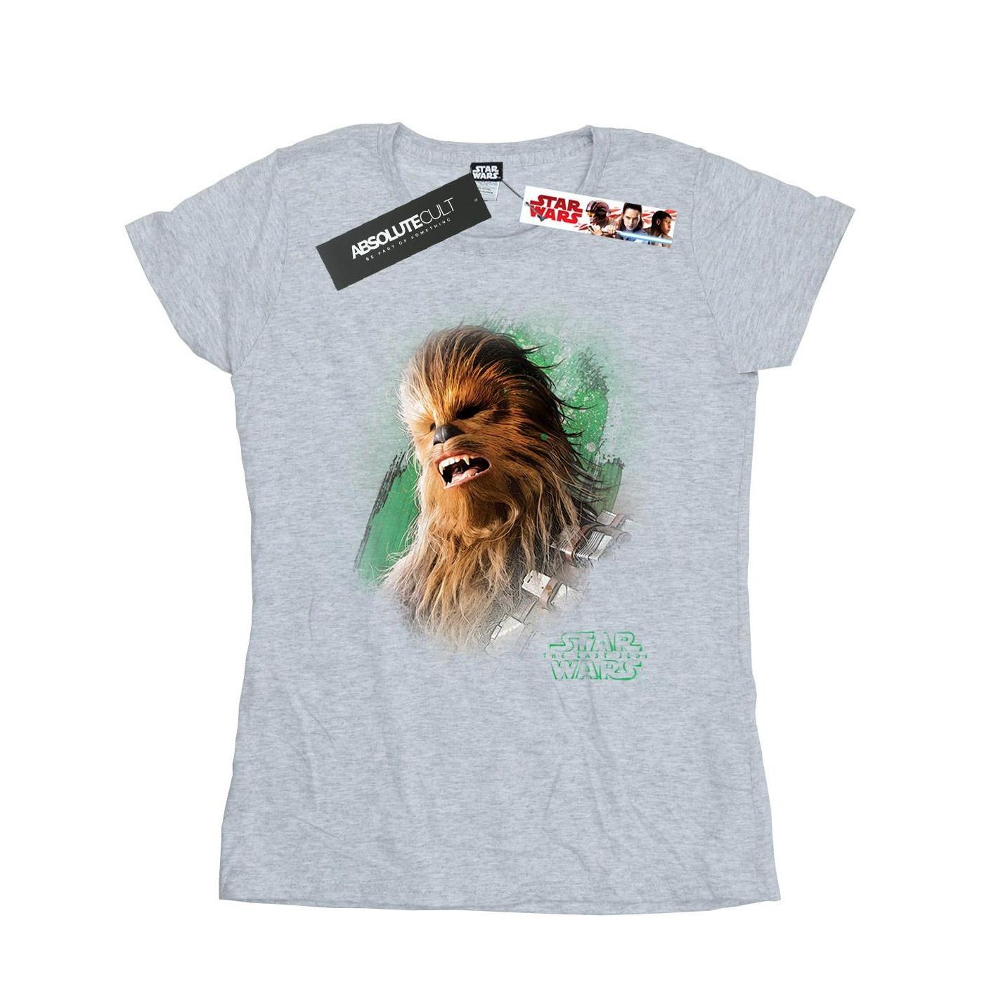 Image of The Last Jedi Chewbacca Brushed Tshirt Damen Grau XXL