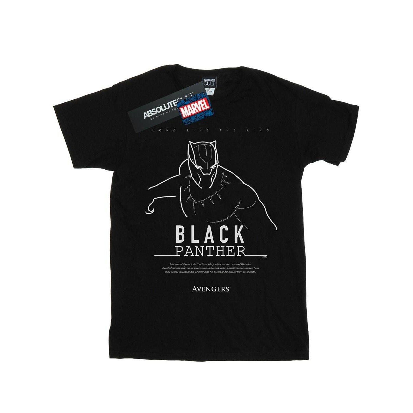 Image of Black Panther Long Live The King Tshirt Herren Schwarz L
