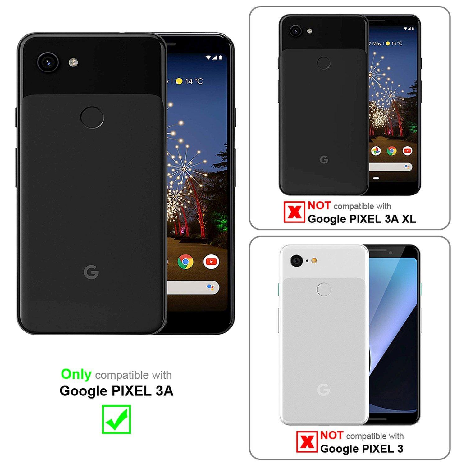 Cadorabo  Housse compatible avec Google PIXEL 3A - Clear View étui de protection miroir avec fonction de support Protection à 360 degrés 