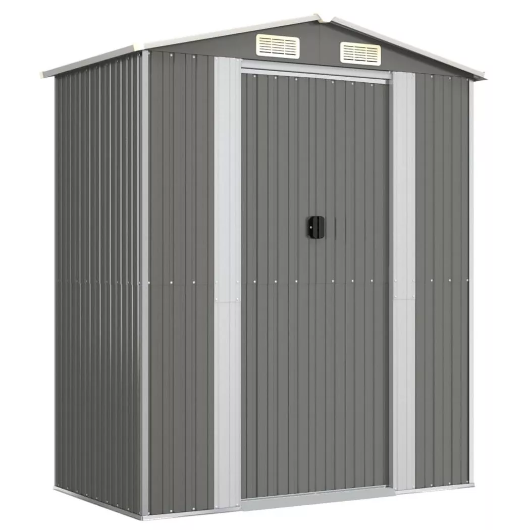 VidaXL - Geräteschuppen stahl, One Size, Grau