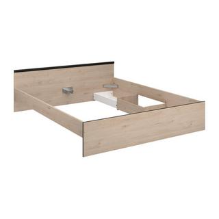 Vente-unique Bett mit Stauraum 160 x 200 cm - 2 Schubladen & 1 Ablagefach - Holzfarben - PABLO  