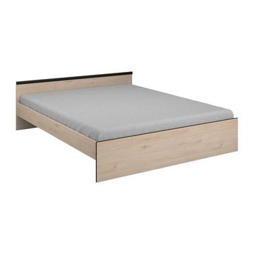 Bett mit Stauraum 160 x 200 cm - 2 Schubladen & 1 Ablagefach - Holzfarben - PABLO