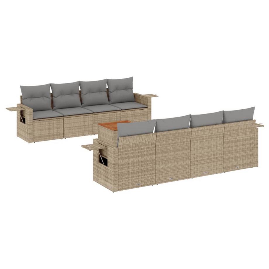 set divano da giardino Polirattan