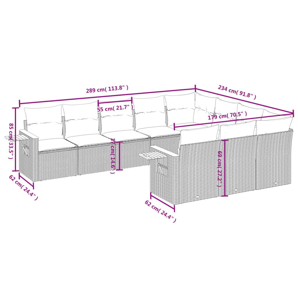 VidaXL Garten sofagarnitur poly-rattan  