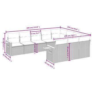 VidaXL Garten sofagarnitur poly-rattan  