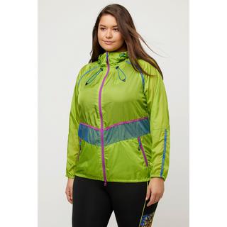 Ulla Popken  Funktionsjacke, Kapuze, 2-Wege-Zipper, wasserabweisend 