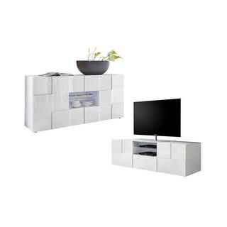 Vente-unique Sparset TVMöbel + Sideboard lackiert CALISTO  