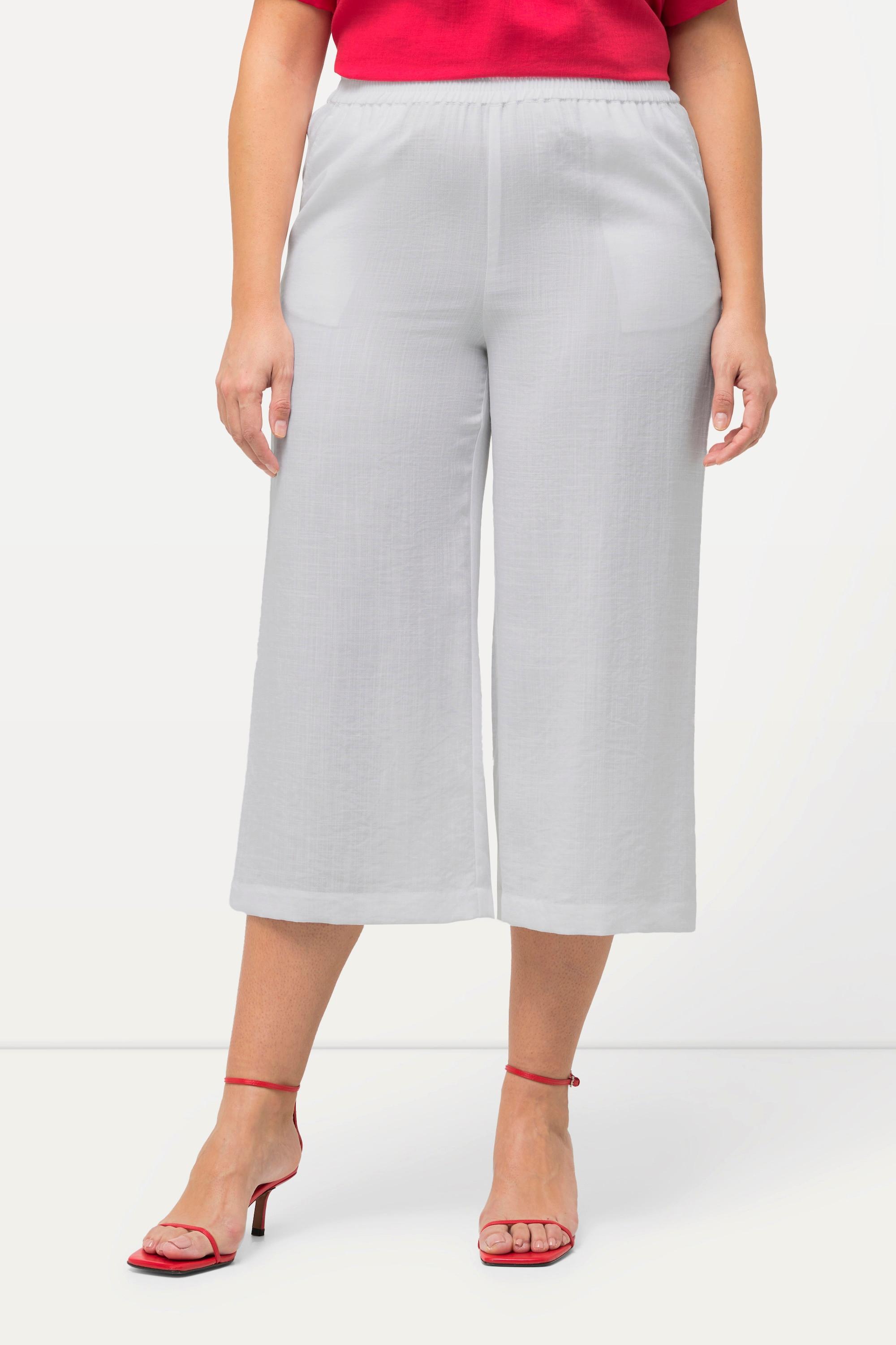 Ulla Popken  Jupe-culotte longueur mollet, jambe large et taille élastique 