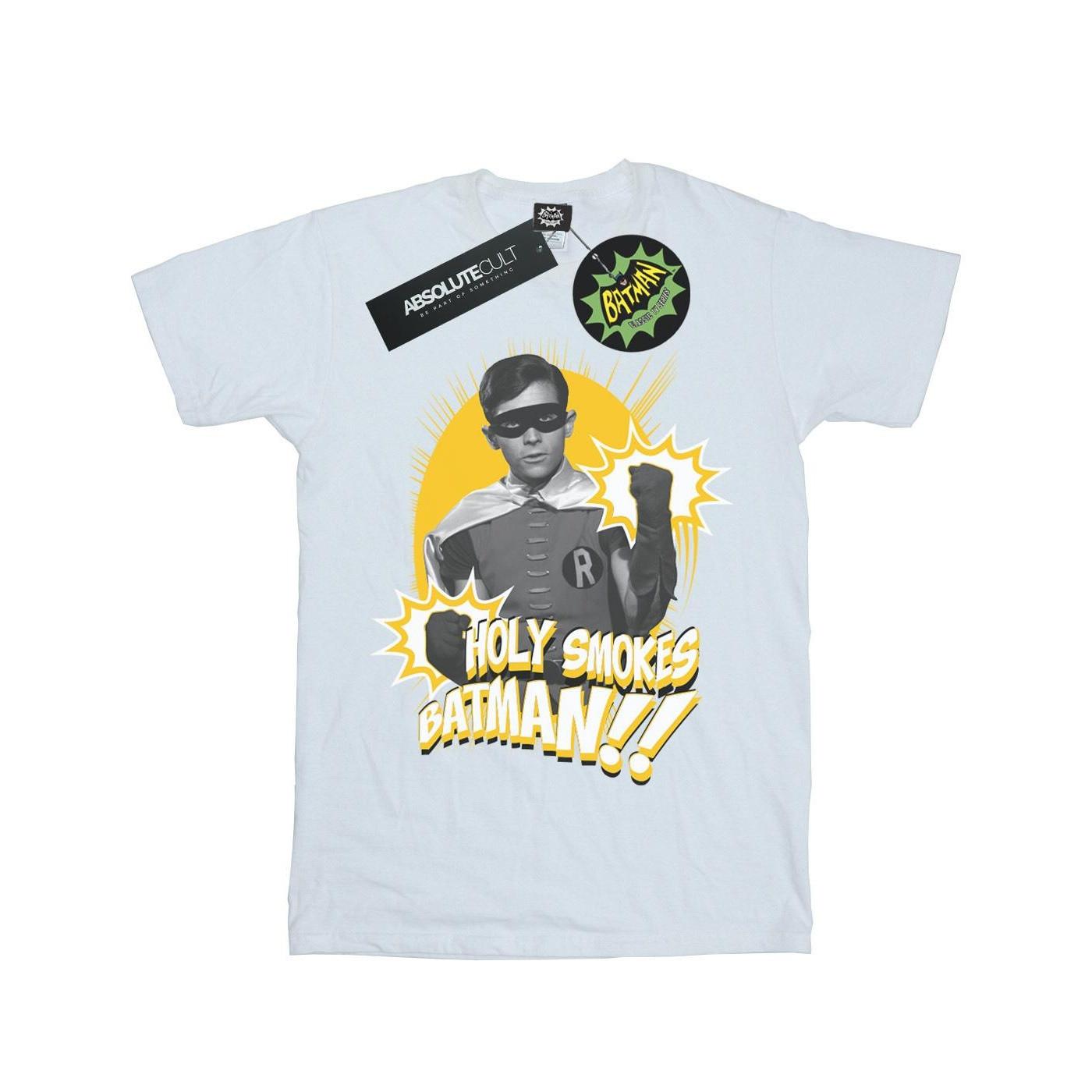 Image of Batman Tv Series Robin Holy Smokes Tshirt Mädchen Weiss 116