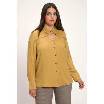 Blusa con apertura, colletto da camicia e maniche lunghe