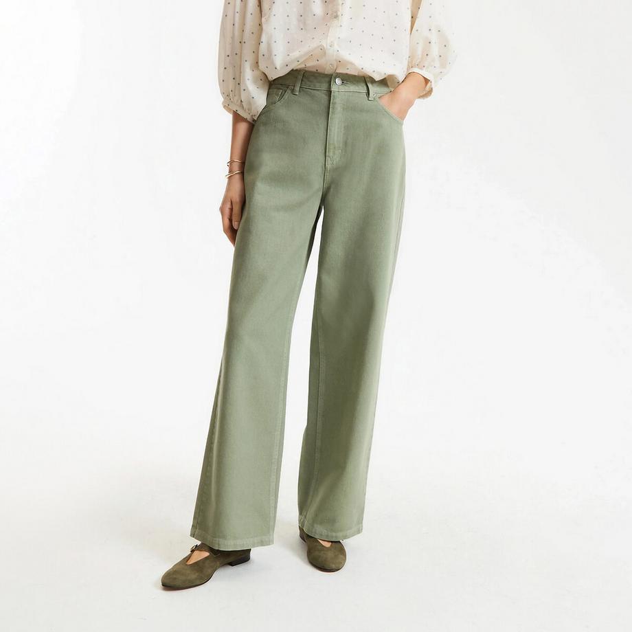 Pantalon large en coton