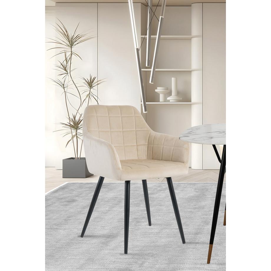 mutoni Chaise Sonar beige (lot de 2)  