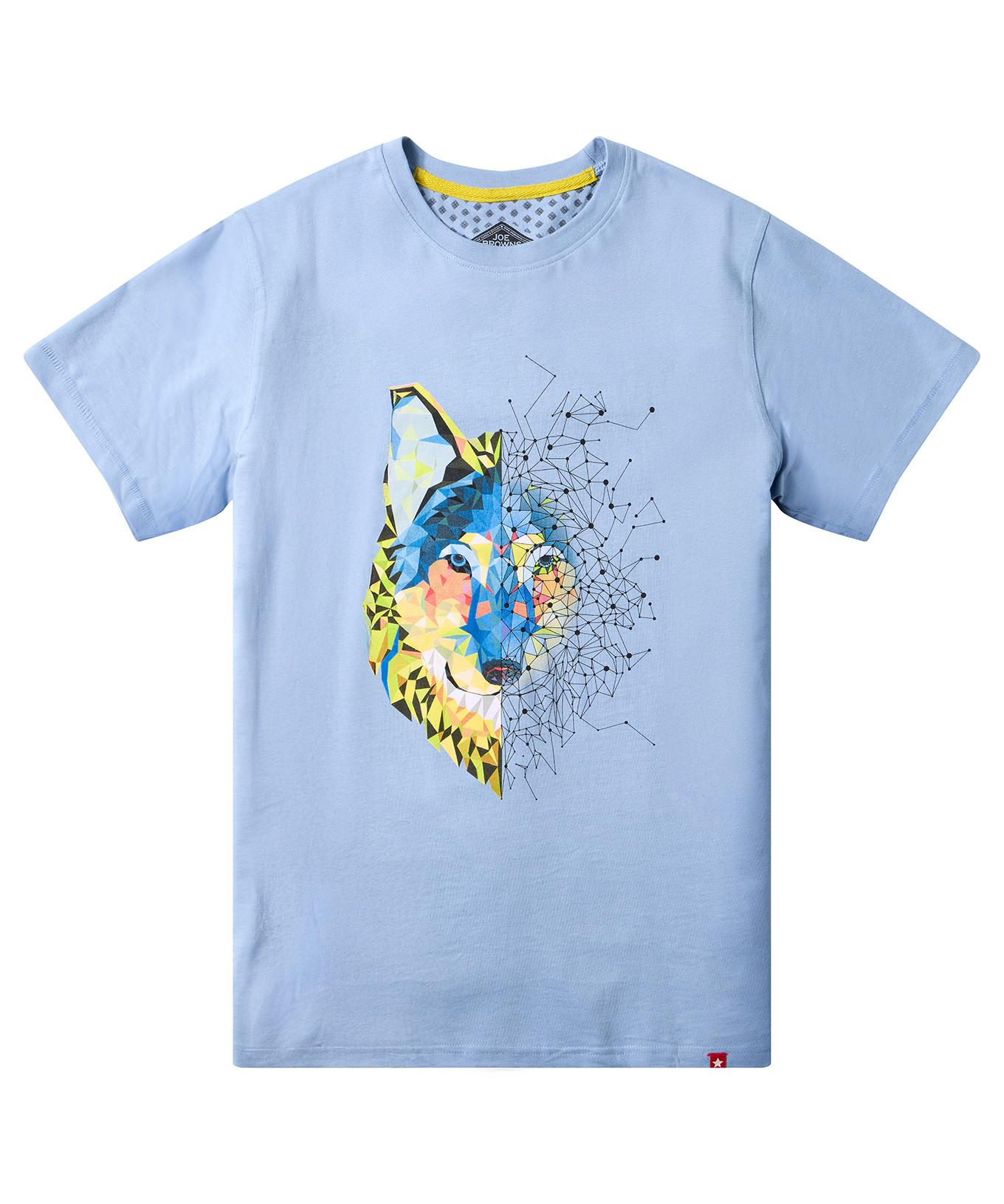 Joe Browns T-Shirt Col Rond Imprimé Loup Contrasté  