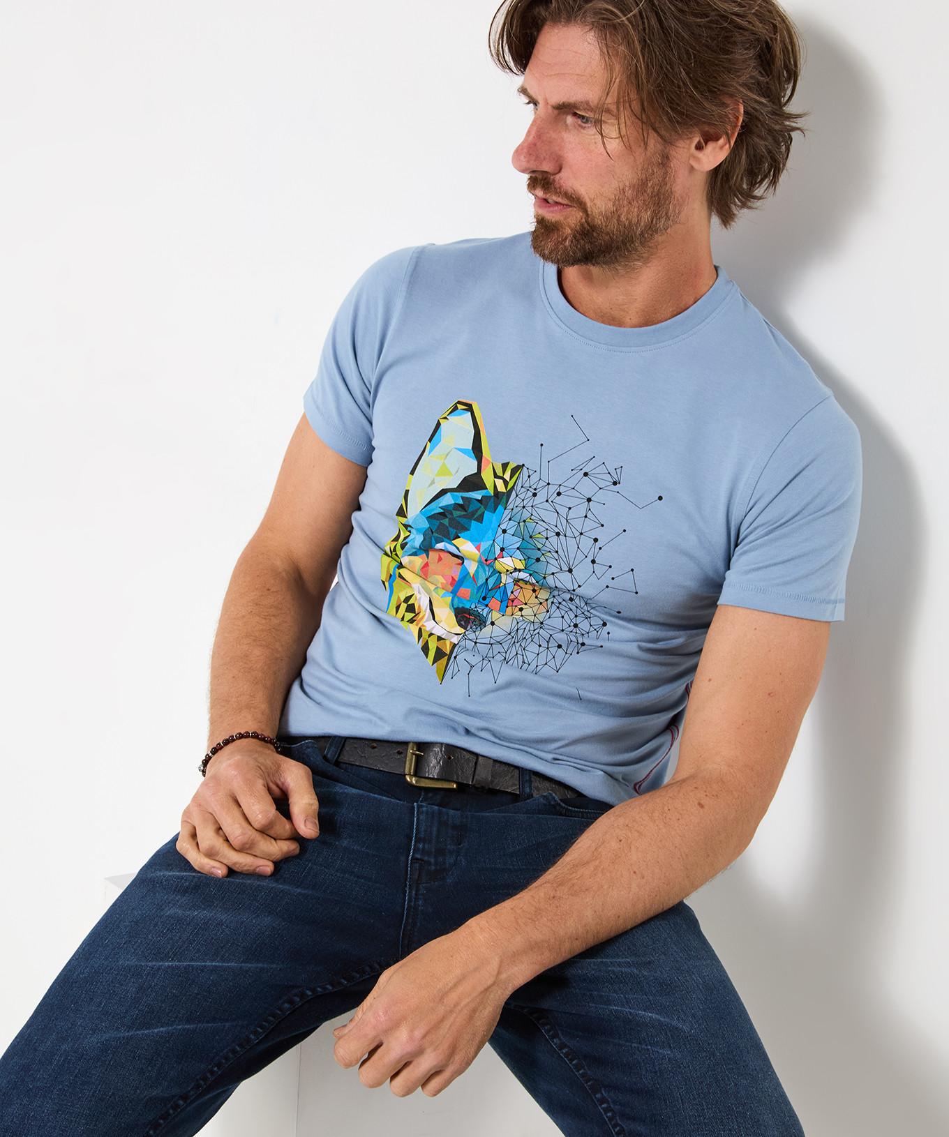 Joe Browns T-Shirt Col Rond Imprimé Loup Contrasté  