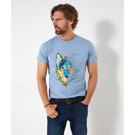 Joe Browns T-Shirt Col Rond Imprimé Loup Contrasté  