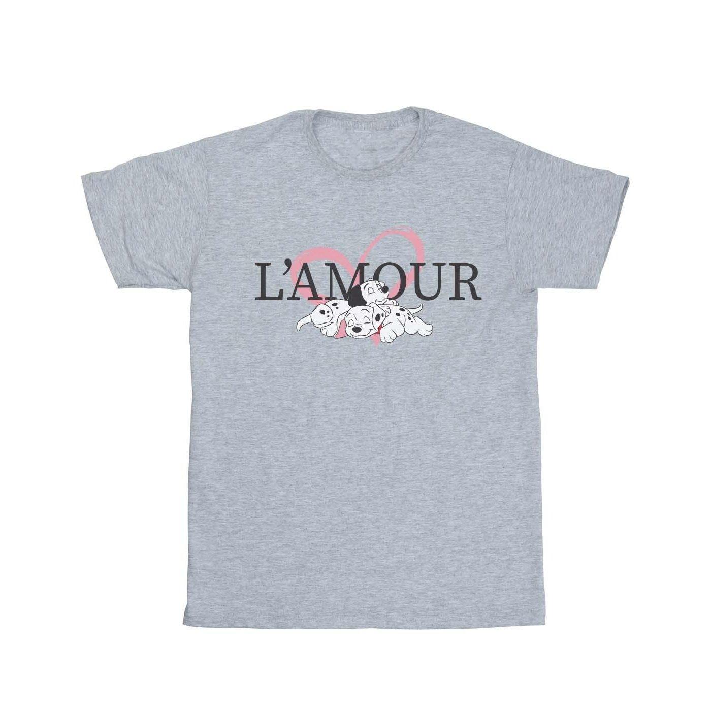 Image of 101 Dalmatians L'amour Tshirt Unisex Grau 152-158