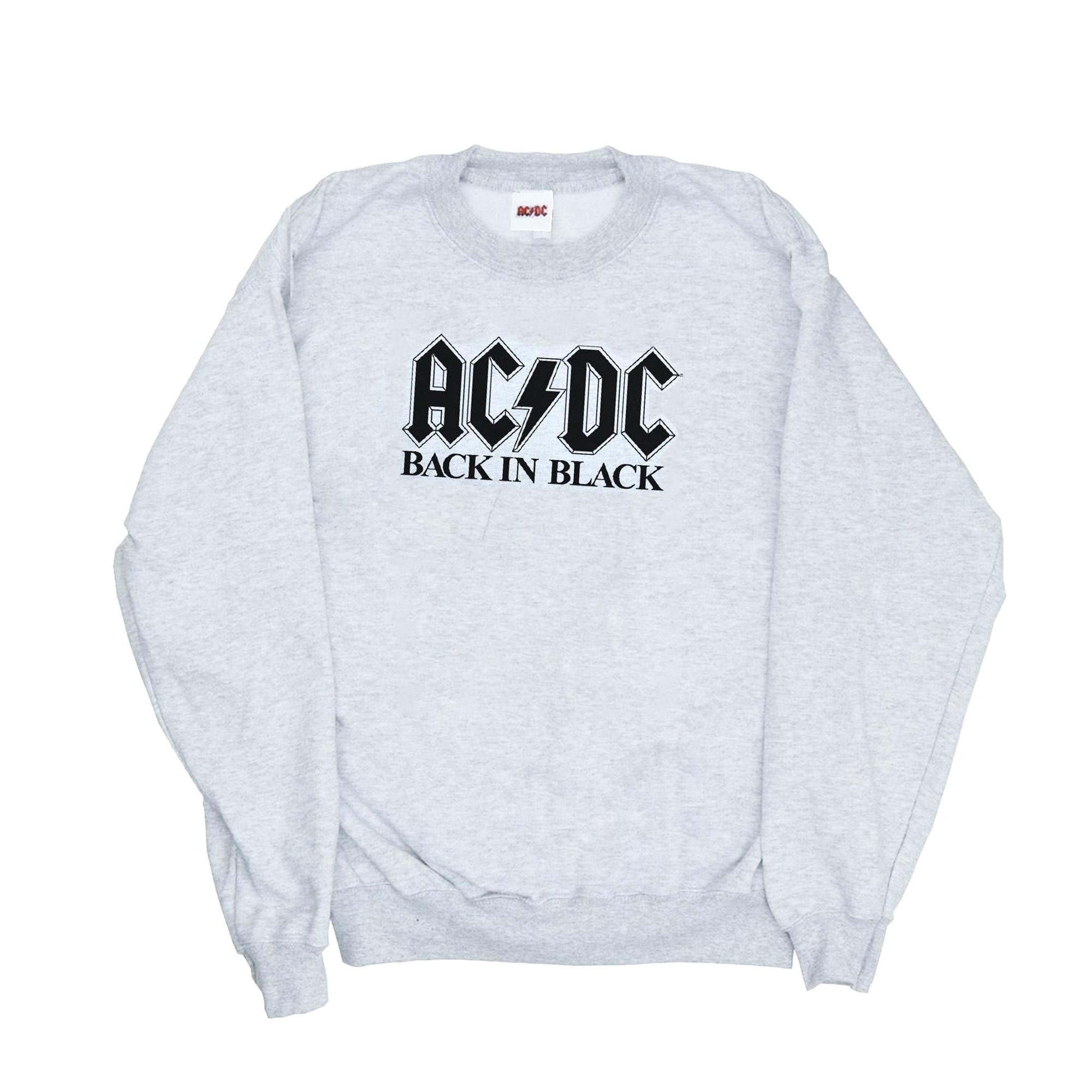 Image of Acdc Back In Black Logo Sweatshirt Damen Grau M
