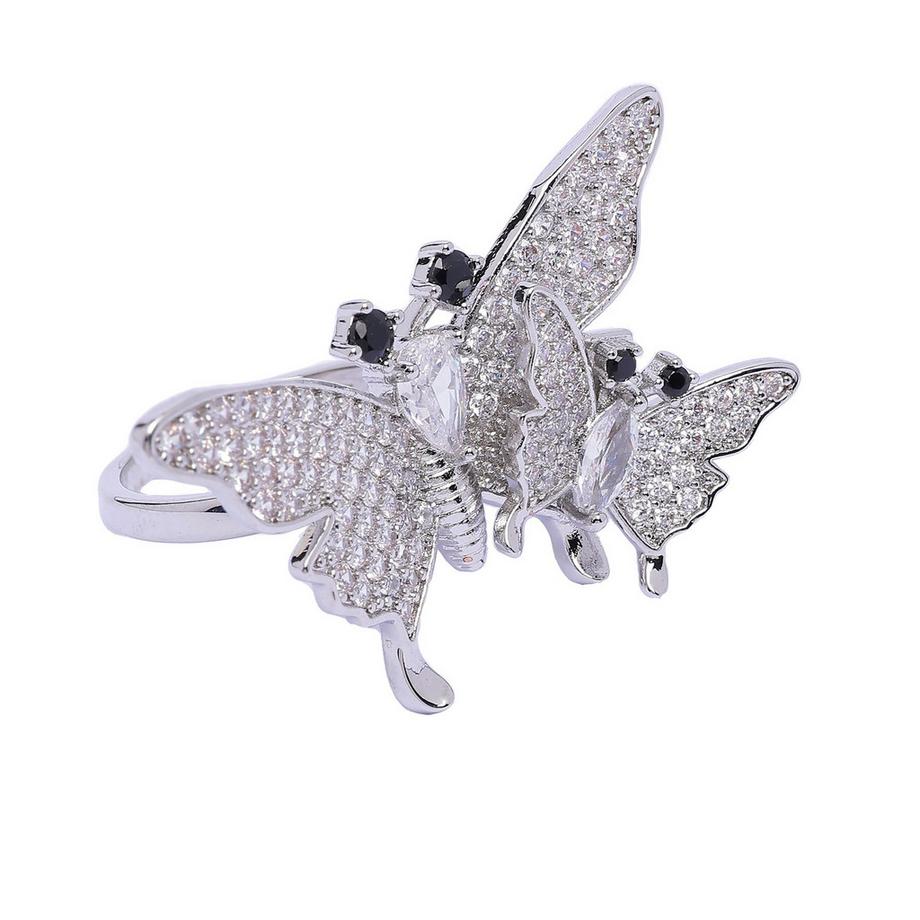 Silberner Niedlicher Flatter-Ring - Einheitsgröße