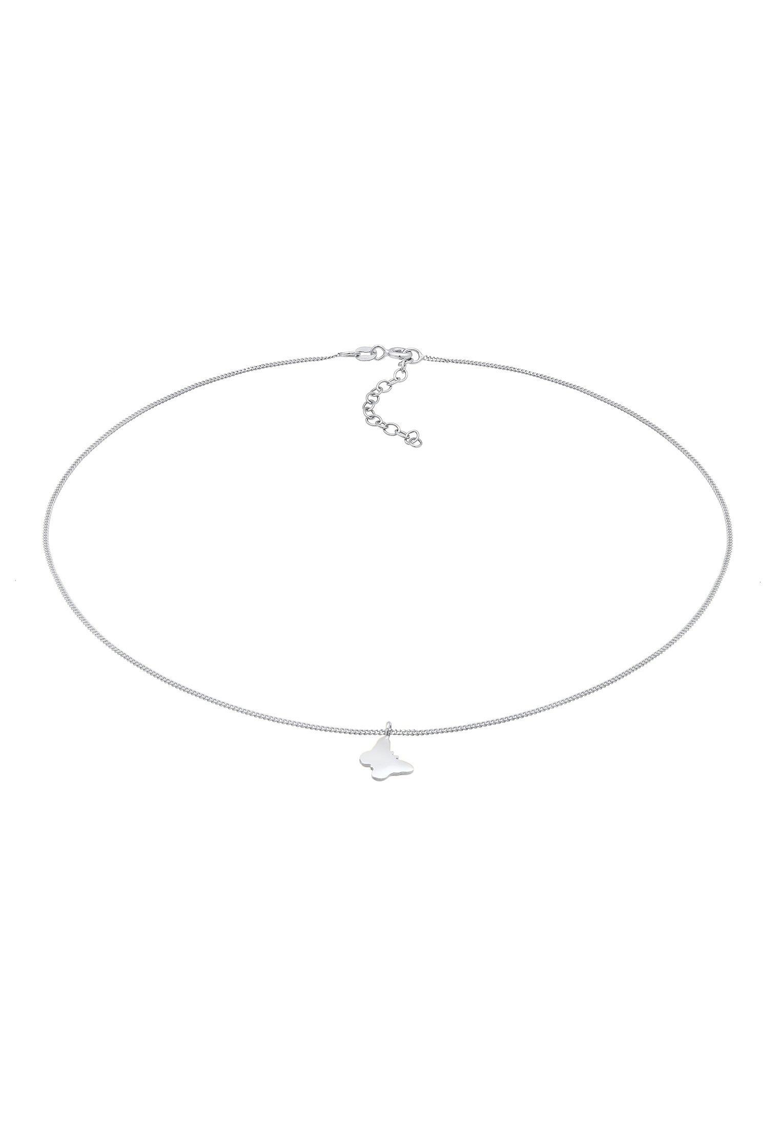 Image of Halskette Choker Schmetterling Unisex Silber 36cm