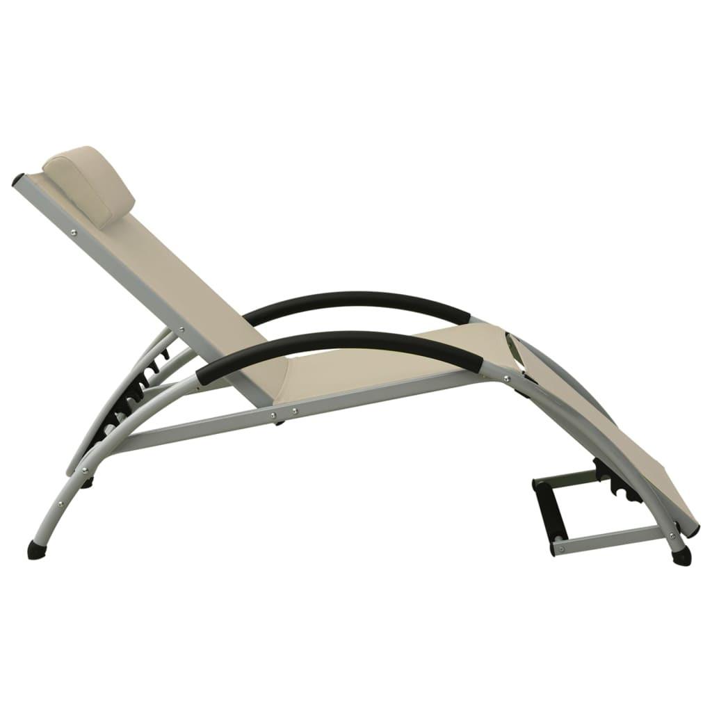 VidaXL Chaise longue tissu  