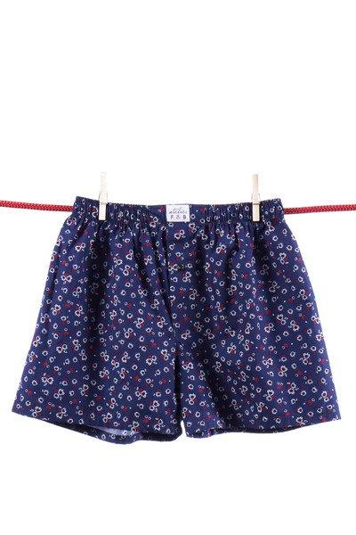 Image of Shorts Kleine Blumen Herren Dunkelblau S