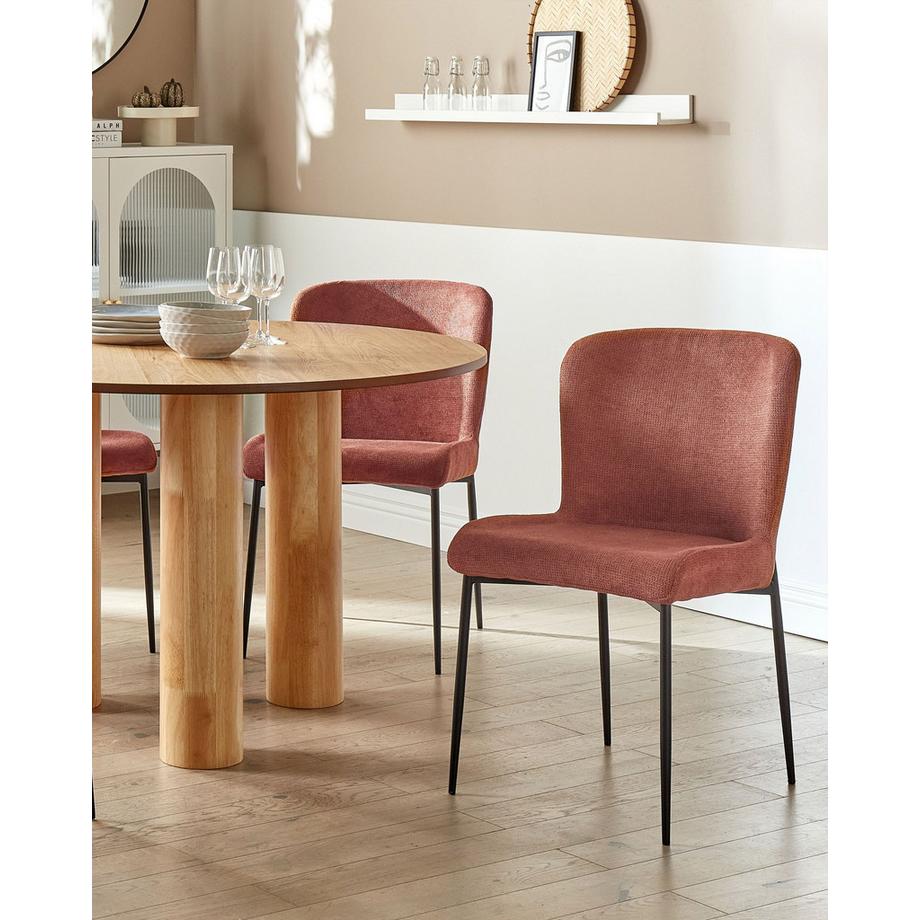 Beliani Set di 2 sedie da pranzo en Tessuto Moderno ADA  