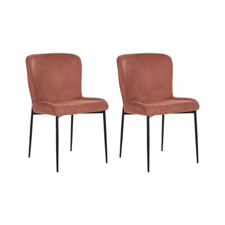 Beliani Lot de 2 chaises de salle à manger en Polyester Moderne ADA  