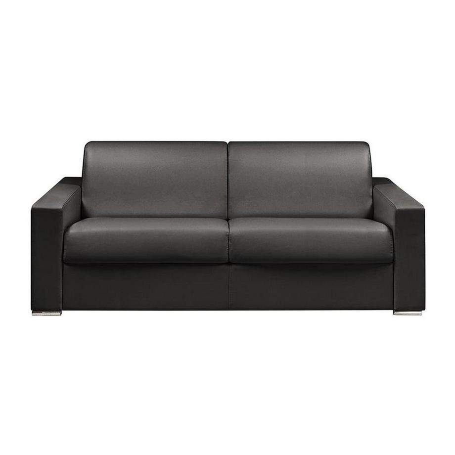 LINEA SOFA Divano letto 4 posti a ribalta in similpelle Nero Larghezza MaterassoSpessore CALITO  