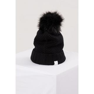 CASH-MERE.CH Kaschmir Mütze mit Bommel  