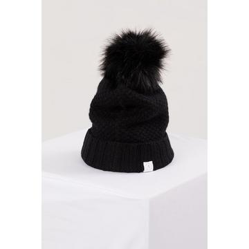 Kaschmir Mütze mit Bommel