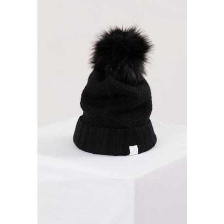 CASH-MERE.CH Kaschmir Mütze mit Bommel  