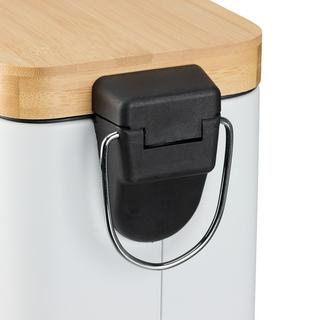 B2X Pattumiera per bagno 5 litri con coperchio in bambù  