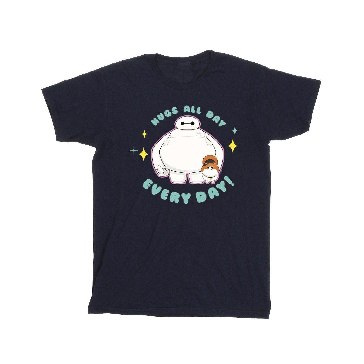 Image of Big Hero 6 Baymax Hugs Everyday Tshirt Herren Marine 4XL