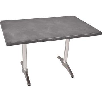 Bistrotisch Dark Slate Brenta silber 120x80