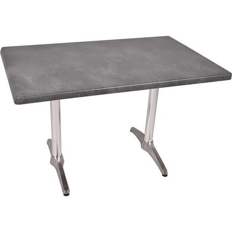 mutoni pleasure Bistrotisch Dark Slate Brenta silber 120x80  