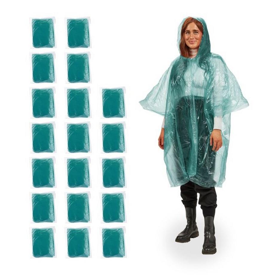 Northix  Einweg-Regenponcho, 20er-Set 