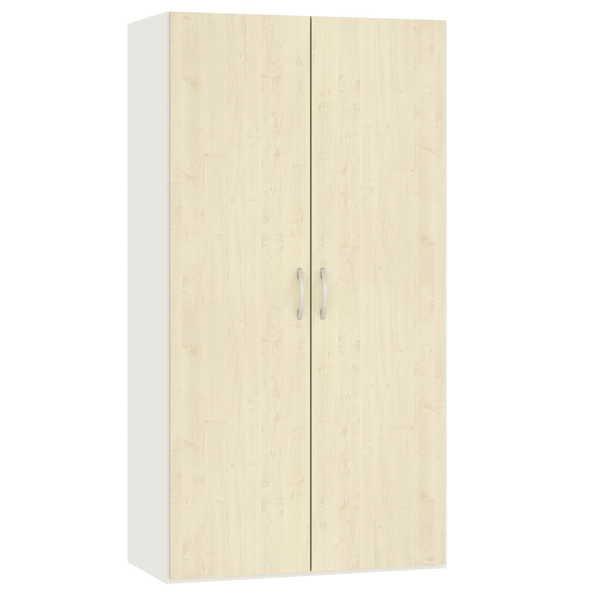 Image of Drehtürenschrank Ahorndekor Cremeweiss 101.9 x 195 Drehtürenschrank Ahorndekor Cremeweiss 101.9 x 195