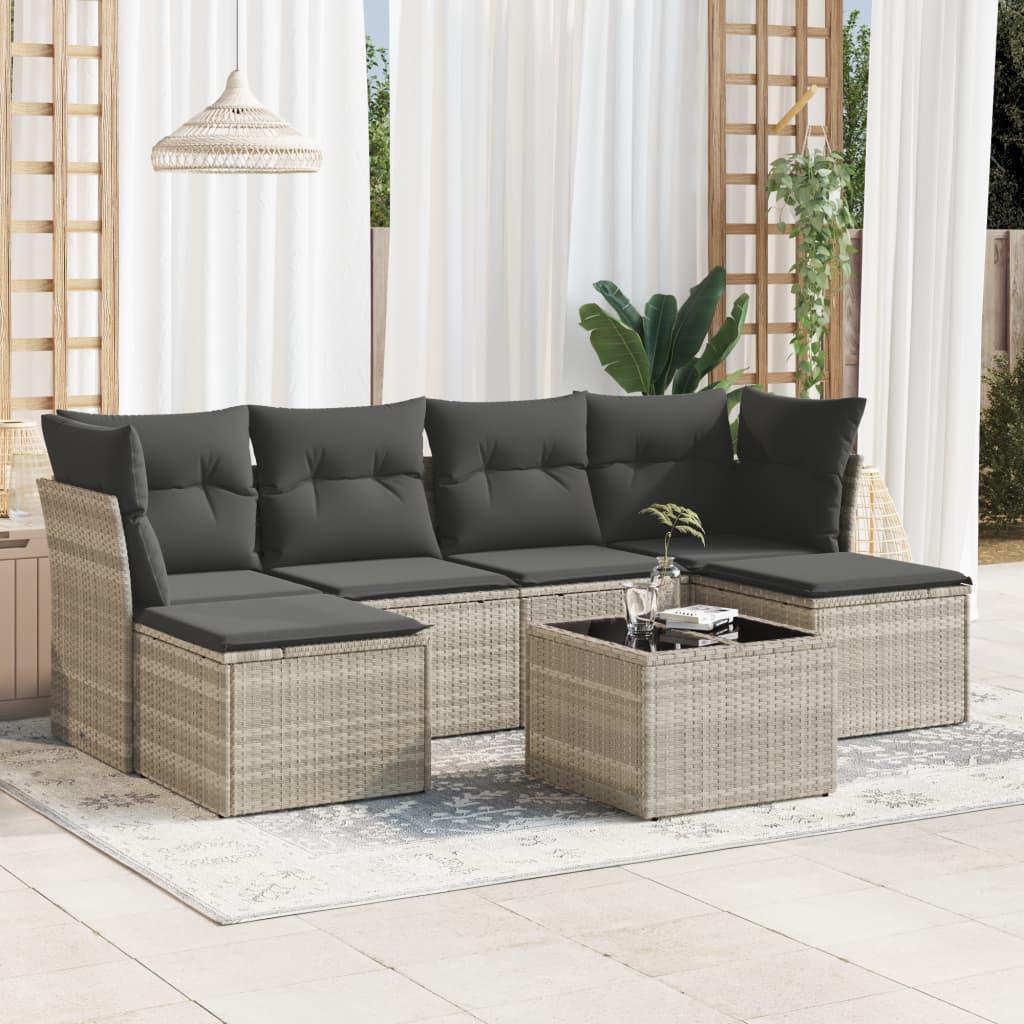 VidaXL set divano da giardino Polirattan  