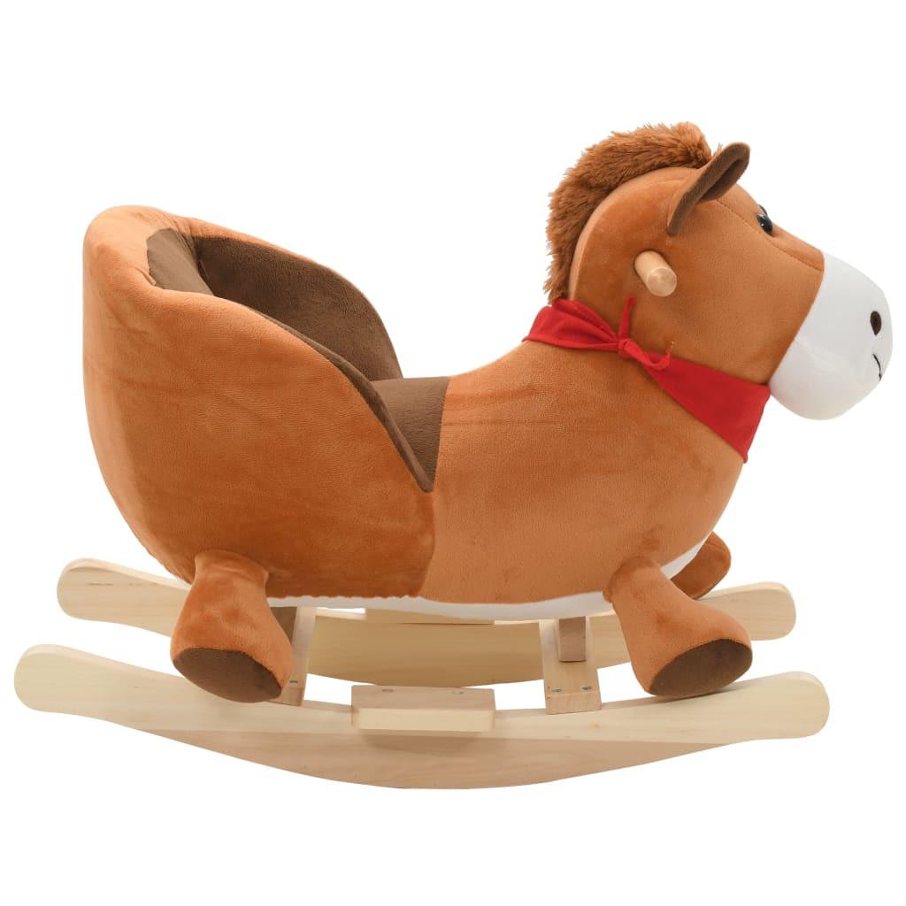 VidaXL  Cheval à bascule peluche 