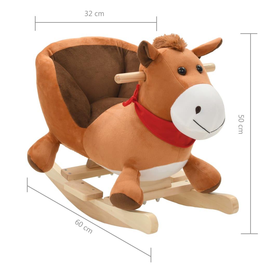 VidaXL  Cheval à bascule peluche 