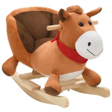 Cheval à bascule peluche