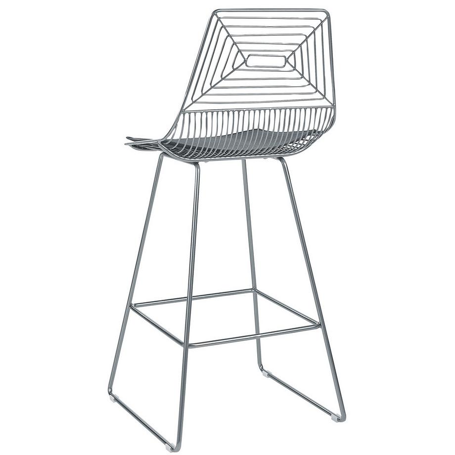 Beliani Set mit 2 Barstühlen aus Stahl  BISBEE  