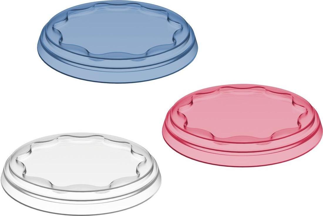 koziol  koziol Freshness lid Bleu, Corail, Gris Plastique Rond Couvercle alimentaire 