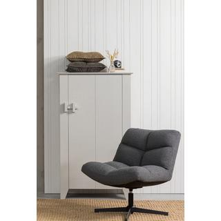 mutoni Fauteuil pivotant Vinny Bouclé anthracite  