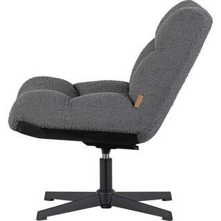 mutoni Fauteuil pivotant Vinny Bouclé anthracite  