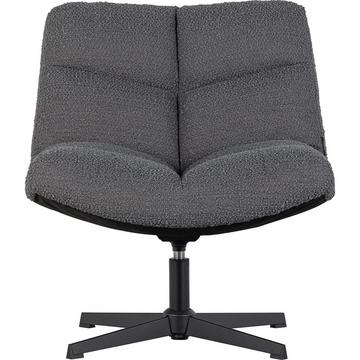 Fauteuil pivotant Vinny Bouclé anthracite