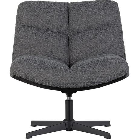 mutoni Fauteuil pivotant Vinny Bouclé anthracite  